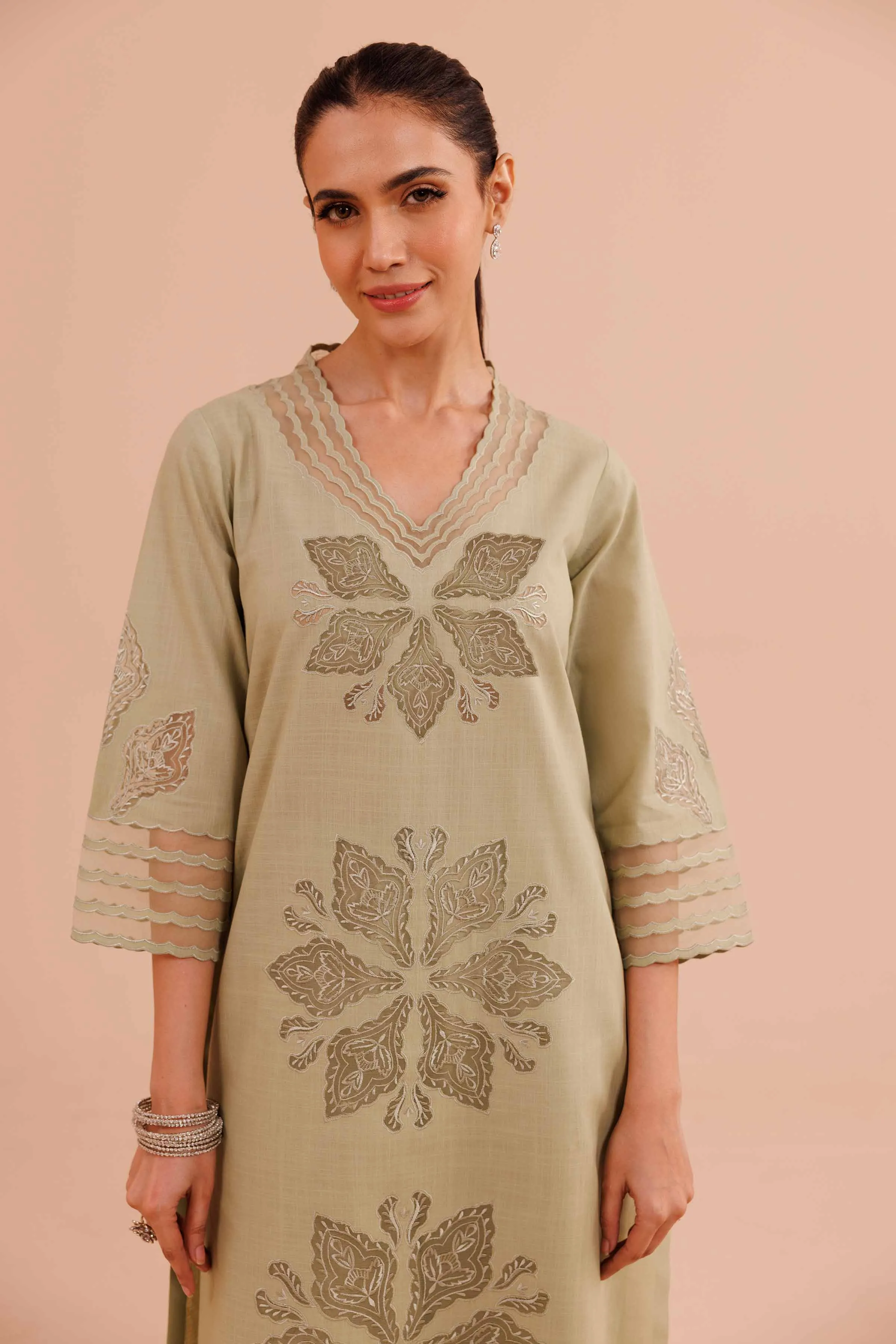 2 Piece - Embroidered Suit - KFE24-23