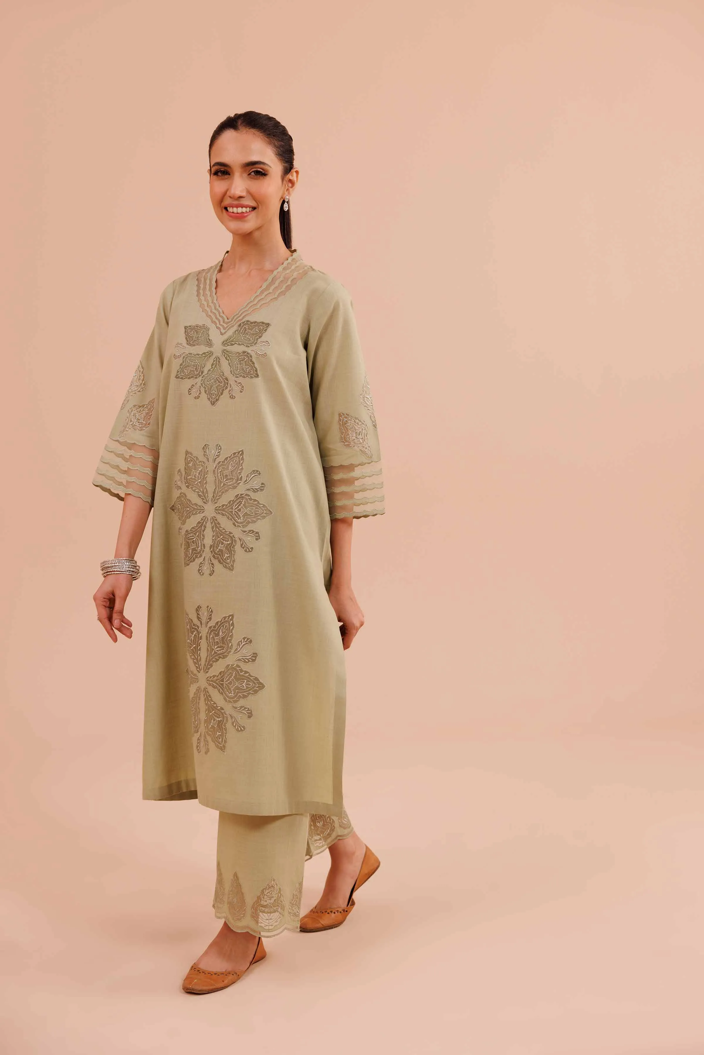 2 Piece - Embroidered Suit - KFE24-23