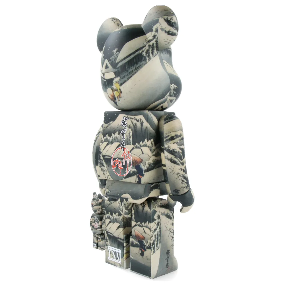 400%   100% Bearbrick Utagawa Hiroshige - The 53 Stations of the Tokaido-Kambara