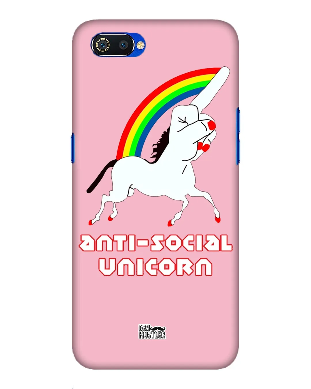 ANTI-SOCIAL UNICORN  | Realme C2 Phone Case