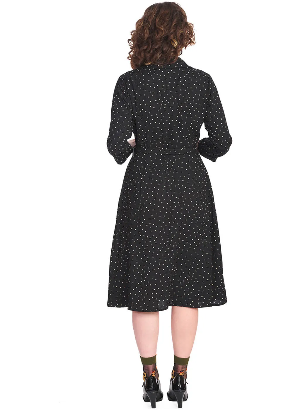 Banned Delicious Dots 50's Dress Black