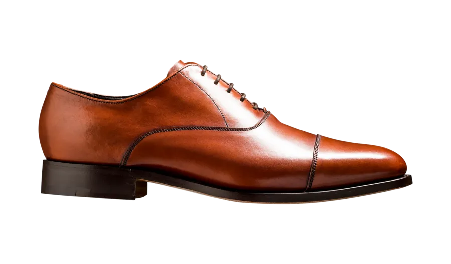 Barker Duxford  toe-cap Oxford Shoe  -Rosewood Calf