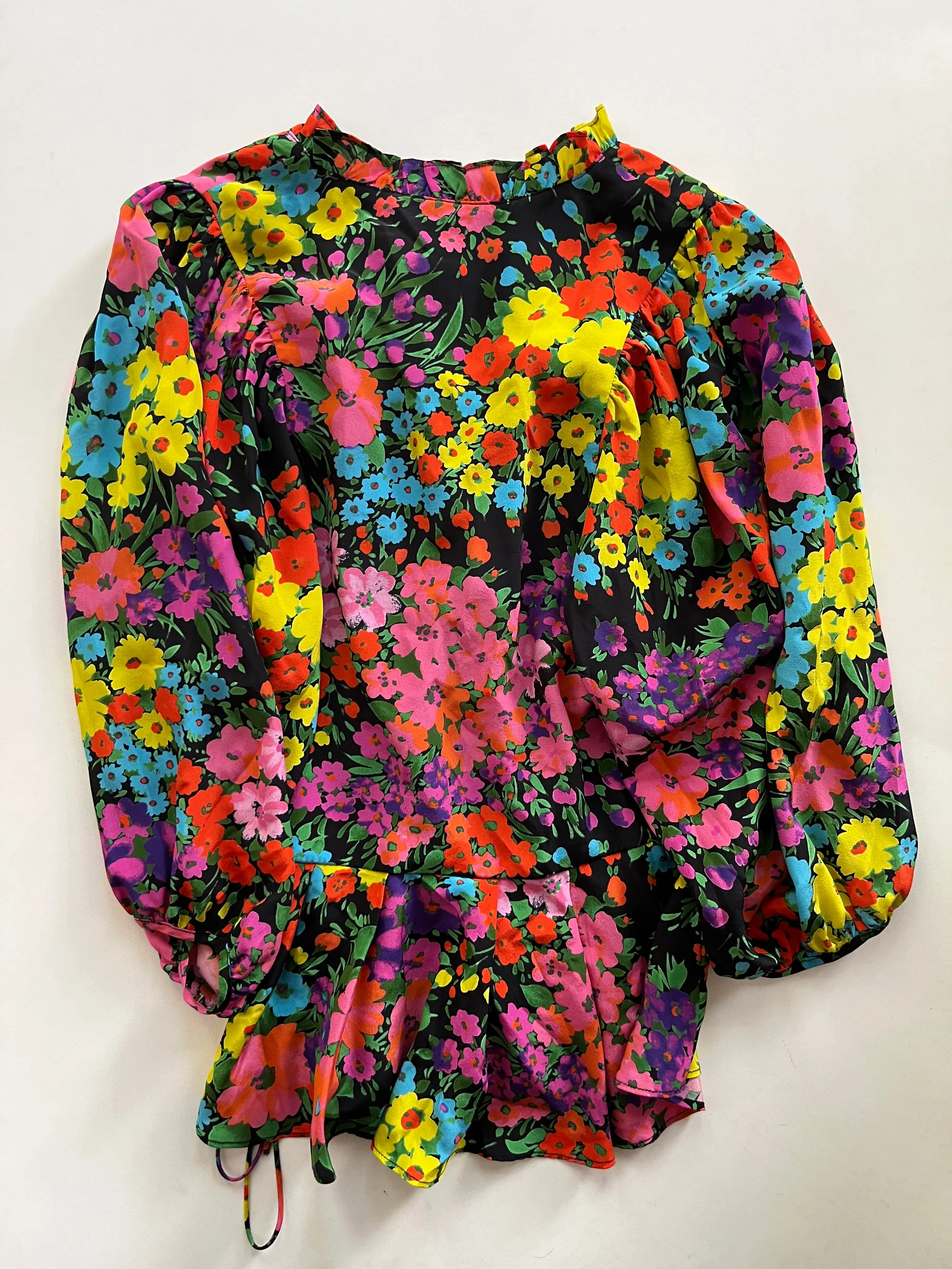 Blouse Long Sleeve By Les Reveries In Floral, Size: S