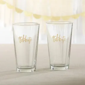 #Celebrate 16 oz. Pint Glass (Set of 4)