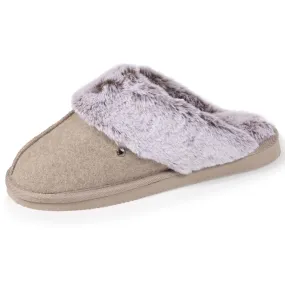 Chaussons mules Femme Taupe Chiné