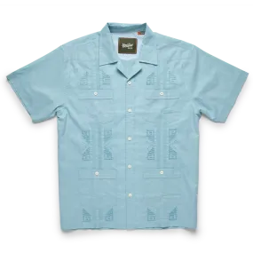 Guayabera Shirt: Hemisphere Blue