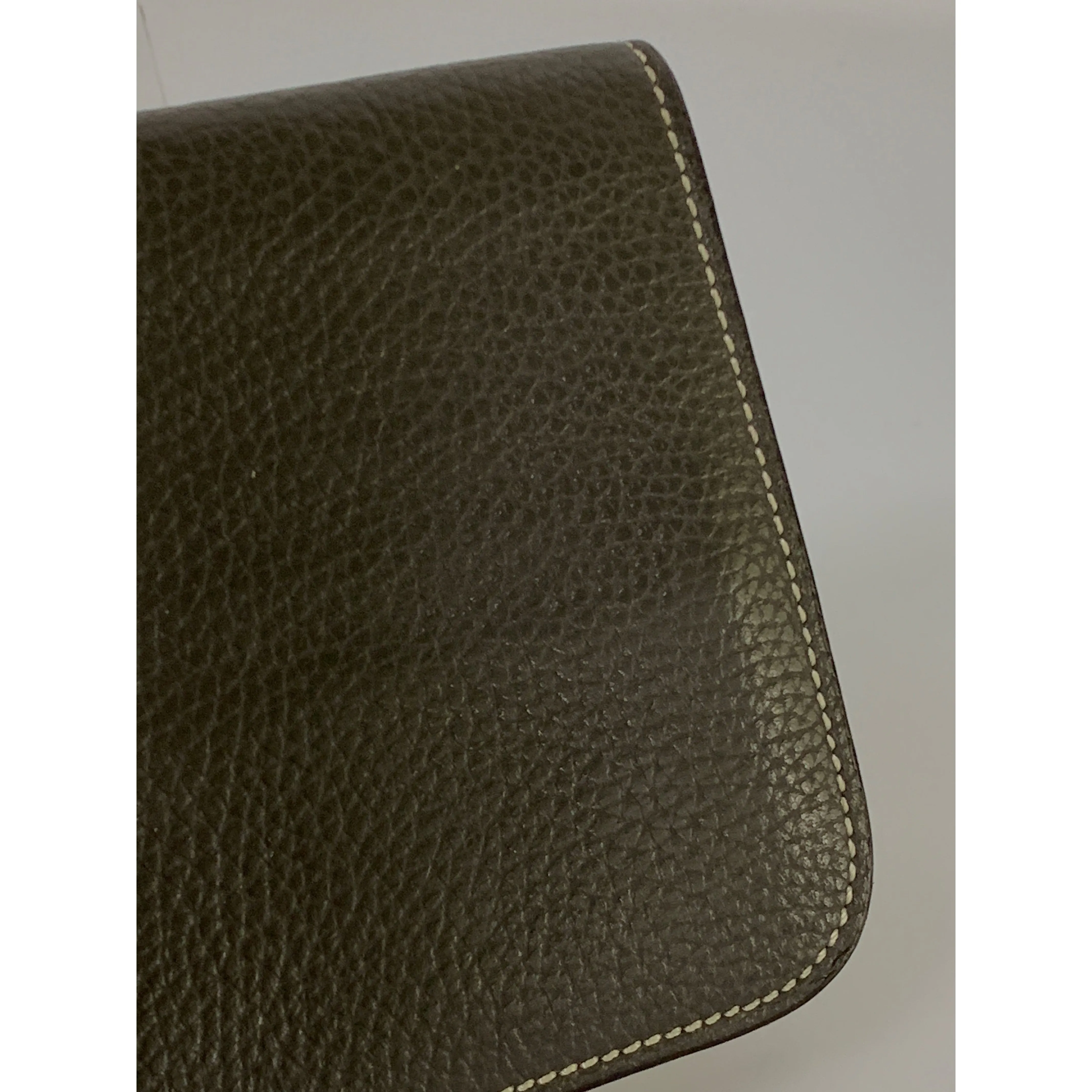 #HERMES/Dogon Recto-Verso/Long Wallet/GRY/Leather