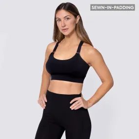 Incline Strappy Sports Bra - Black (Final Sale)