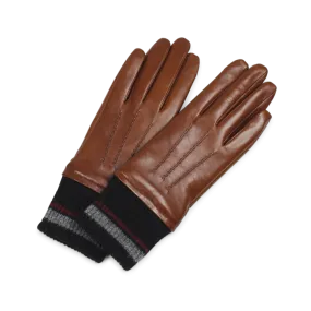 Markberg Guantes de Piel Marrones Sadie