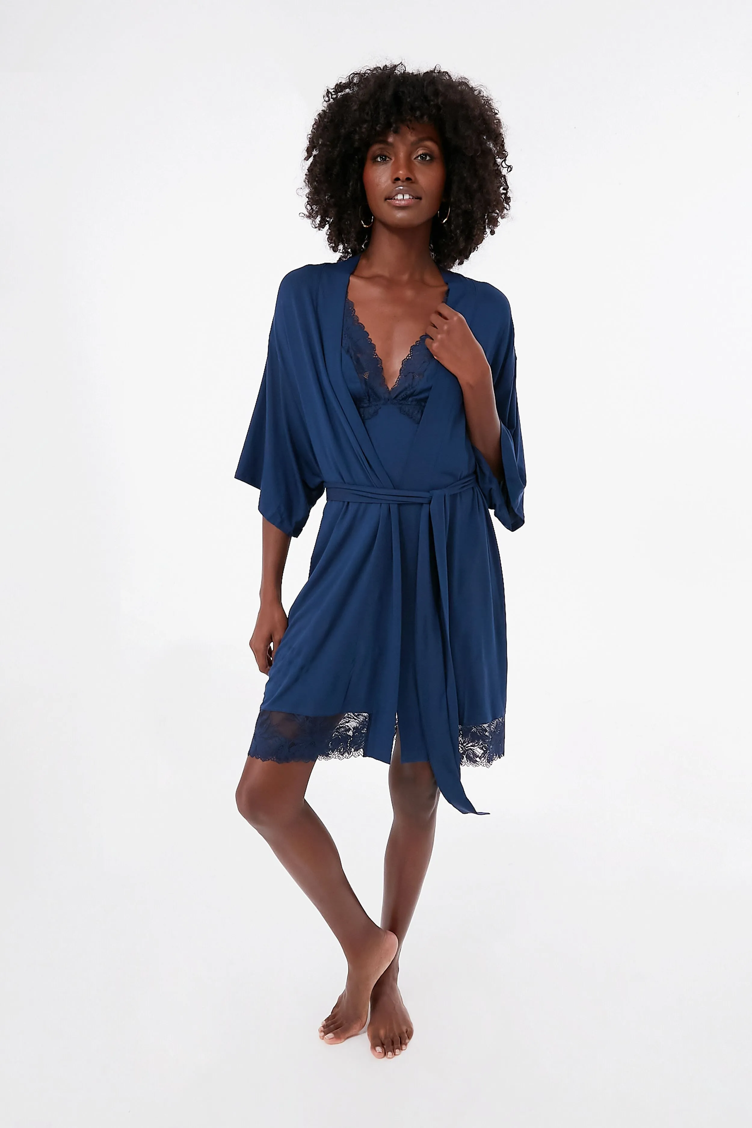 Navy Rosalia Robe