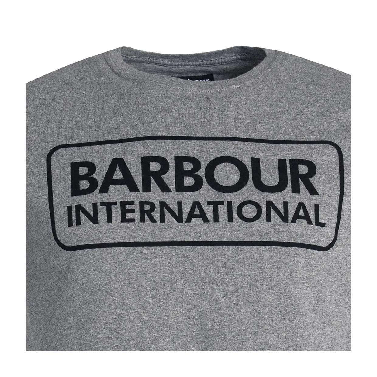 T-shirt Barbour International Essential Logo Grigio Melange