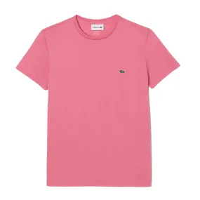 T-shirt Uomo Lacoste Girocollo Cotone Pima Rosa