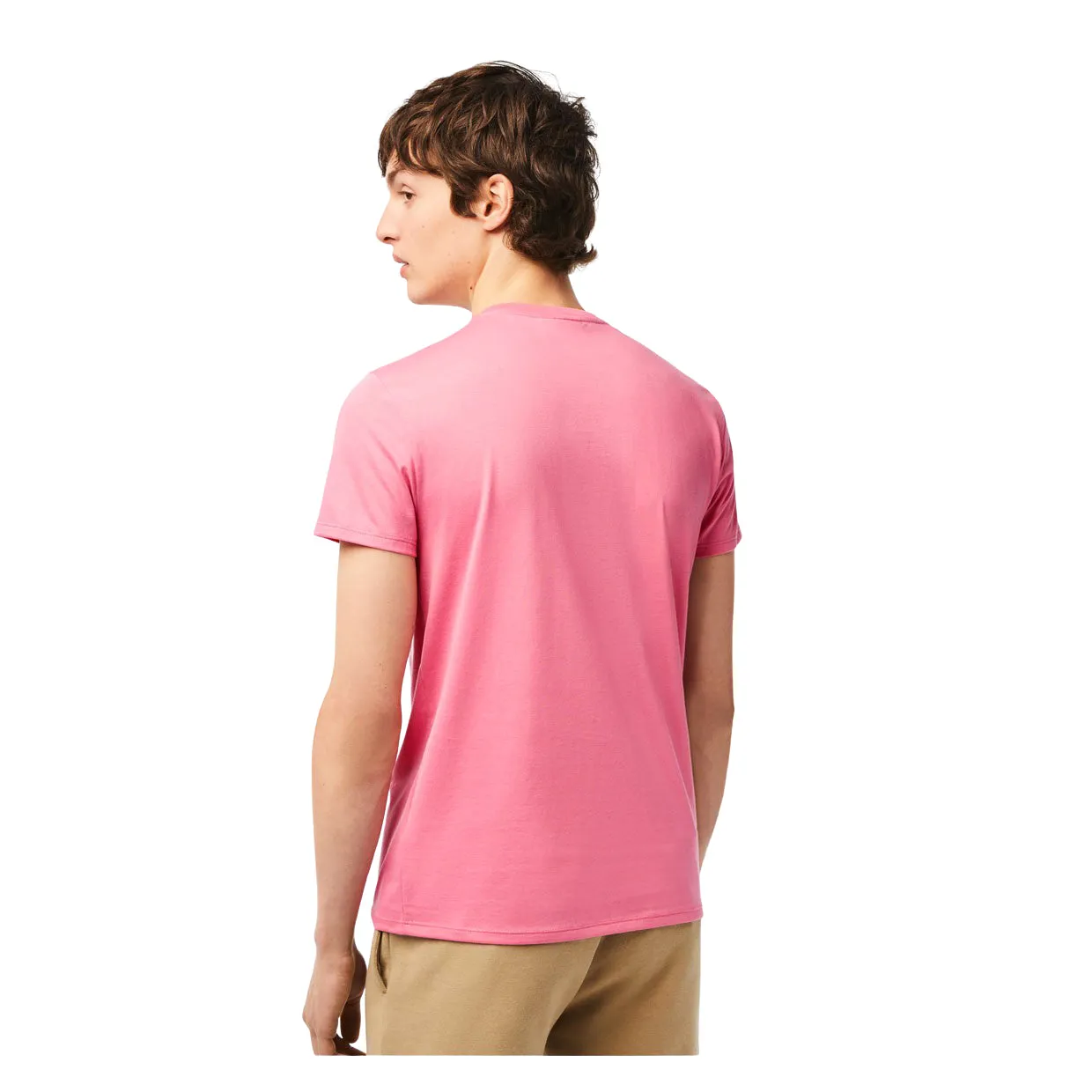 T-shirt Uomo Lacoste Girocollo Cotone Pima Rosa